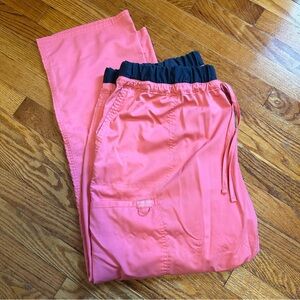 Cherokee scrub pants- coral